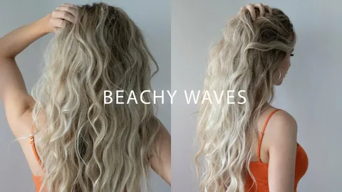 #1Iron With Beach Wave Curls Straightener